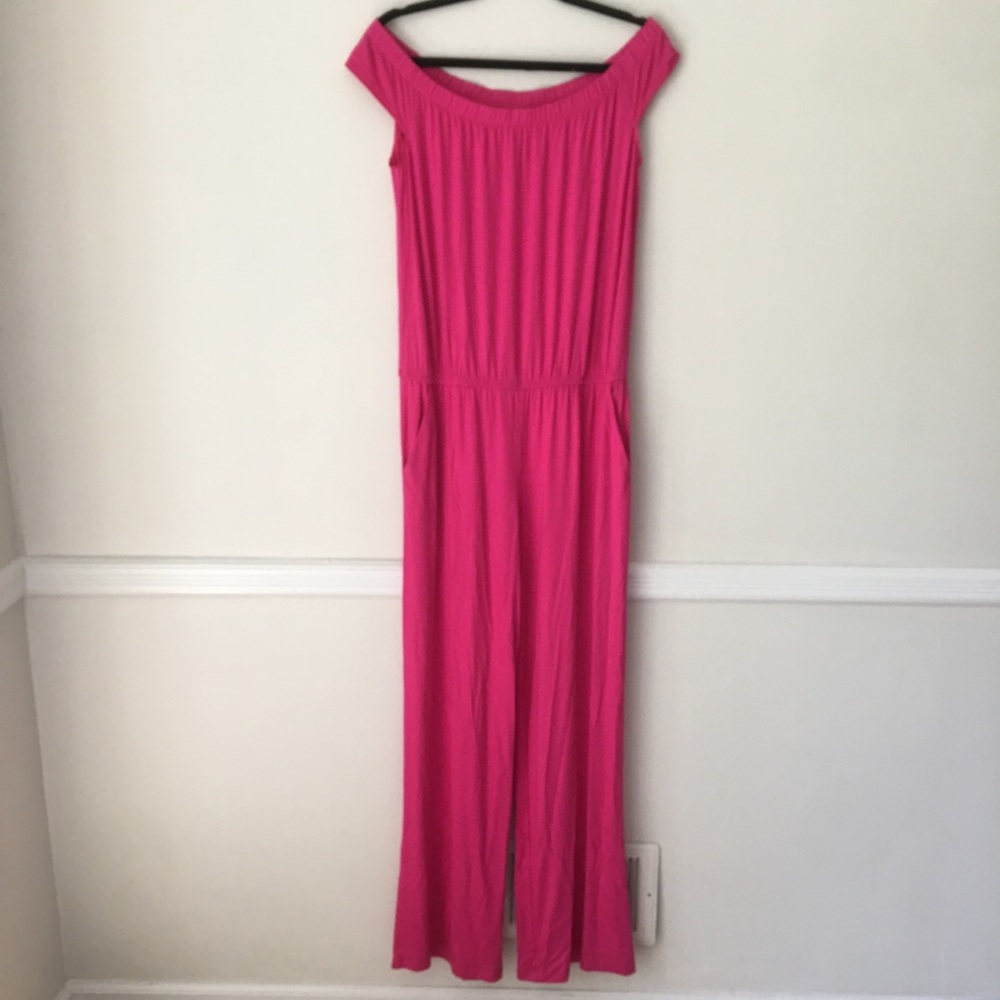 Trina Turk | Annalisa Jumpsuit Brilliant Fuschia M - Picture 3 of 8